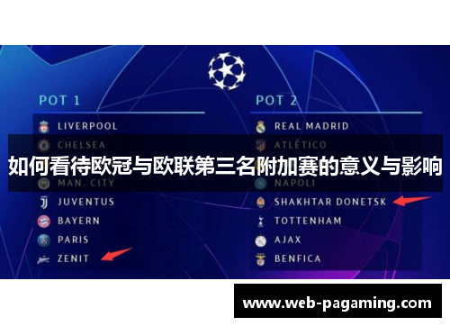 如何看待欧冠与欧联第三名附加赛的意义与影响